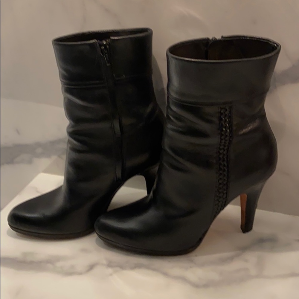 Cole Haan black leather booties